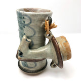 Mid-Century Scandinavian Pottery Vessel (Still Bank) with Horse Head