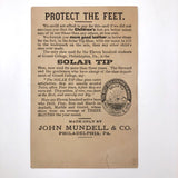 Solar Tip Shoes Antique Victorian Tradecard, c 1881