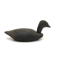 Beautiful Small Two Piece Carved Black Duck