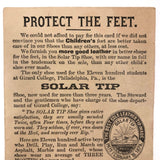 Solar Tip Shoes Antique Victorian Tradecard, c 1881