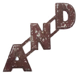AND + ALSO Old Cast Metal Marquee Signage