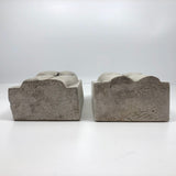 His and Her Nude Plaster and Cement Bookends Signed Scher 1993