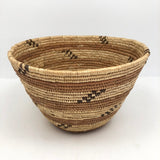Northwest Coast Native Vintage Tightly Coiled Handwoven Grass Basket