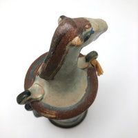 Mid-Century Scandinavian Pottery Vessel (Still Bank) with Horse Head