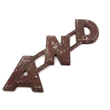 AND + ALSO Old Cast Metal Marquee Signage