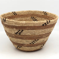 Northwest Coast Native Vintage Tightly Coiled Handwoven Grass Basket