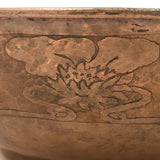 Hand-hammered, Hand-decorated Arts and Crafts Copper Bowl