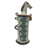 Mid-Century Scandinavian Pottery Vessel (Still Bank) with Horse Head