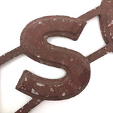 AND + ALSO Old Cast Metal Marquee Signage