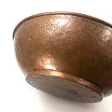 Hand-hammered, Hand-decorated Arts and Crafts Copper Bowl