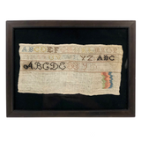 Sweet, Small Antique Alphabet Sampler with Flamestitch Practice