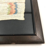 Sweet, Small Antique Alphabet Sampler with Flamestitch Practice