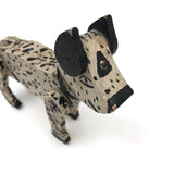 Cheerful Black and White Spotted, Jointed Folk Art Dog with Third Eye!