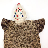 Japanese Clown Papier Mache and Cloth Vintage Hand Puppet