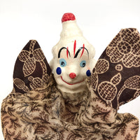 Japanese Clown Papier Mache and Cloth Vintage Hand Puppet