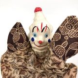 Japanese Clown Papier Mache and Cloth Vintage Hand Puppet