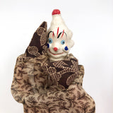 Japanese Clown Papier Mache and Cloth Vintage Hand Puppet