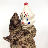 Japanese Clown Papier Mache and Cloth Vintage Hand Puppet