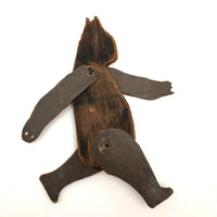 Very Sweet Old Carved, Articulated Wooden Bear