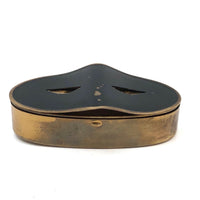 Elizabeth Arden 1930s Brass and Enamel “Masquerade” Box