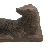Hand-carved Lounging Hound