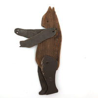 Very Sweet Old Carved, Articulated Wooden Bear