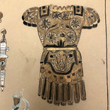 History of Roman Ornament Gouache on Board Student Painting c. 1918