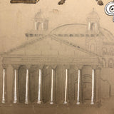 History of Roman Ornament Gouache on Board Student Painting c. 1918