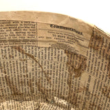 Civil War Era Large Wallpaper Box with Newspaper Lining