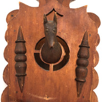 Wonderful Old Folk Art Wall Box with Carved Horse Head