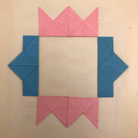 SOLD (RT) Amazing Antique Child's Album of Paper Weavings, Paper Foldings, and Sewn Drawings