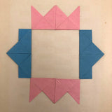 SOLD (RT) Amazing Antique Child's Album of Paper Weavings, Paper Foldings, and Sewn Drawings