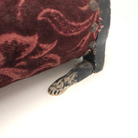 Fabulous Folk Art Black and White Doggy Foot Stool