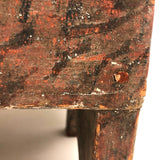 19th C Cricket Stool in Original Paint Joined by Wooden Nails