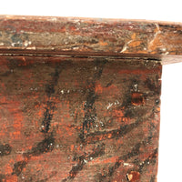 19th C Cricket Stool in Original Paint Joined by Wooden Nails