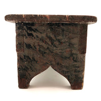 19th C Cricket Stool in Original Paint Joined by Wooden Nails