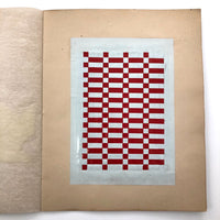 SOLD (RT) Amazing Antique Child's Album of Paper Weavings, Paper Foldings, and Sewn Drawings
