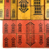 Antique S.L Hill Village School/ Union College Double-Sided Blocks