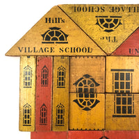 Antique S.L Hill Village School/ Union College Double-Sided Blocks