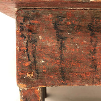19th C Cricket Stool in Original Paint Joined by Wooden Nails