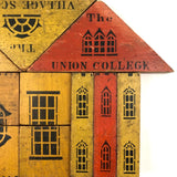 Antique S.L Hill Village School/ Union College Double-Sided Blocks