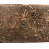 19th C Cricket Stool in Original Paint Joined by Wooden Nails