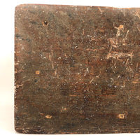 19th C Cricket Stool in Original Paint Joined by Wooden Nails
