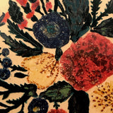 Wonderful Antique Folk Art Reverse Glass Painting of Flowers