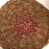 Small Wabanaki Sweetgrass and Dyed Ash Splint Lidded Basket with Cup