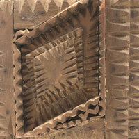 A.L's Marvelous Old Chip Carved Tramp Art Pedestal Box