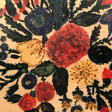 Wonderful Antique Folk Art Reverse Glass Painting of Flowers