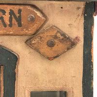 Earlyish 20th Century Large Wooden Folk Art "Auburn" Station