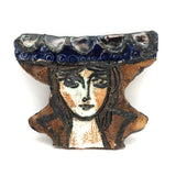 Mid-Century Italian Pottery Fragment of Woman