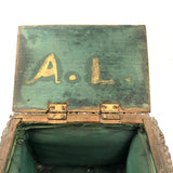 A.L's Marvelous Old Chip Carved Tramp Art Pedestal Box